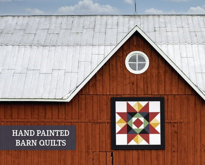 Barn QuiltSHADOW COMPASS BARN QUILT - Hand Painted "Prairie Flower" Designbarn quiltbarn quiltsSaving Shepherd