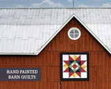 RED LABYRINTH BARN QUILT - Amish Hand Painted Wall Art