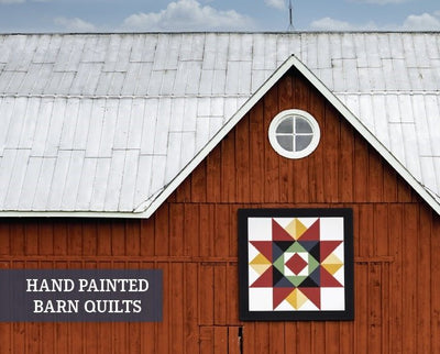 AUTUMN SPLENDOR 4x4 BARN QUILT - Amish Hand Painted Leaf USA