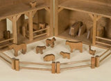 Wooden & Handcrafted ToysTOY BARN - Complete with Barnyard of Farm Animals & Fence - Amish Handmade in USAadultAmishSaving Shepherd