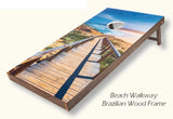 BEACH BOARDWALK CORN HOLE - Deluxe Poly Lumber Game Set