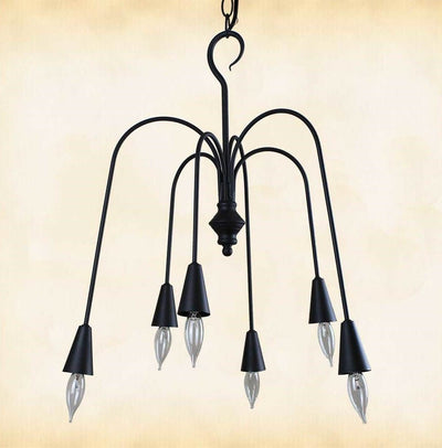 Country Lighting"BEACON FALLS" SPIDER CHANDELIER - 6 Arm Metal Candelabra Handmade in USAceiling lightceiling light fixtureSaving Shepherd