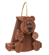 Bird FeederRUSTIC BEAR BIRD FEEDER - Amish Handmade Mushroom WoodbearbearsSaving Shepherd