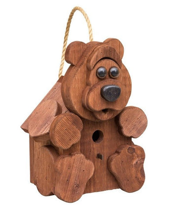 BirdhouseRUSTIC BEAR BIRDHOUSE - Amish Handmade Mushroom Wood HousebearbearsSaving Shepherd