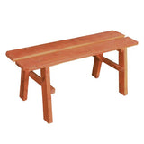 Benches & Stools40" PICNIC TABLE BENCH - Amish Red Cedar Outdoor Patio FurniturebenchchairSaving Shepherd
