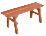 Benches & Stools48" PICNIC TABLE BENCH - Amish Red Cedar Outdoor Patio FurniturebenchchairSaving Shepherd