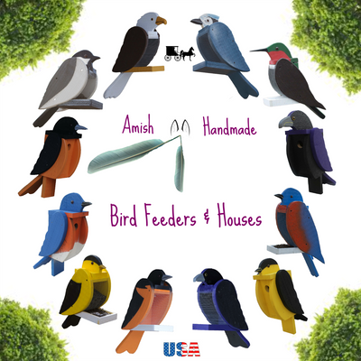 BirdhouseBLUE JAY BIRDHOUSE - Large Amish Handmade Bird Housebirdbird houseSaving Shepherd