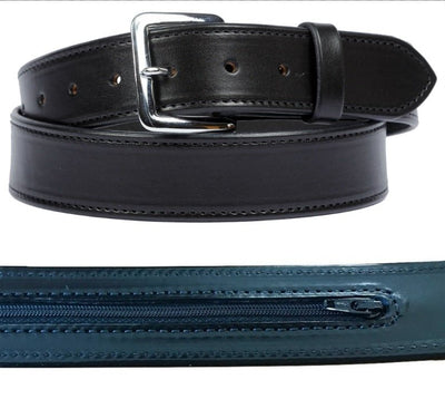 Leather BeltLARGE MONEY BELT - Stitched Bridle Leather & 24" Zipper PouchbeltleatherSaving Shepherd