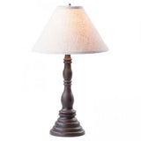Country LightingDAVENPORT TABLE LAMP with 15" Ivory Linen Shade in Distressed Textured FinisheslamplightSaving Shepherd