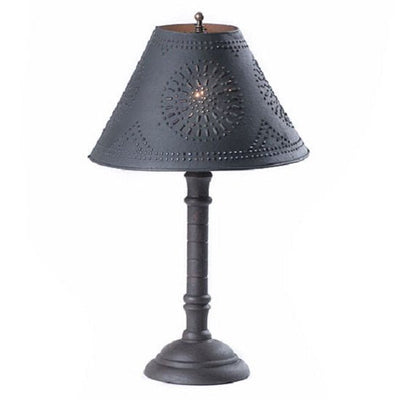 Country LightingWOOD and PUNCHED TIN "GATLIN" TABLE LAMP in Heavily Distressed Crackle Finishesaccent lightcountry lightingSaving Shepherd