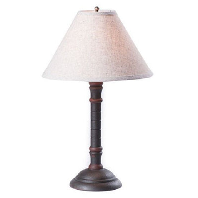 Country LightingPRIMITIVE WOOD "GATLIN" TABLE LAMP & IVORY LINEN SHADE in Heavily Distressed Crackle Finishesaccent lightcountry lightingSaving Shepherd