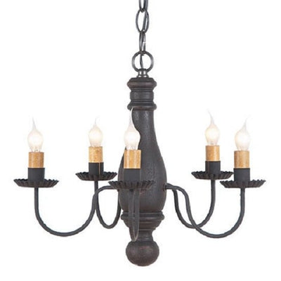 Country Lighting5 Arm WOOD & METAL CHANDELIER Petite Candelabra in 6 Distressed Finishes USAcandelabracandleSaving Shepherd
