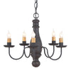 Country Lighting5 Arm WOOD & METAL CHANDELIER Petite Candelabra in 6 Distressed Finishes USAcandelabracandleSaving Shepherd