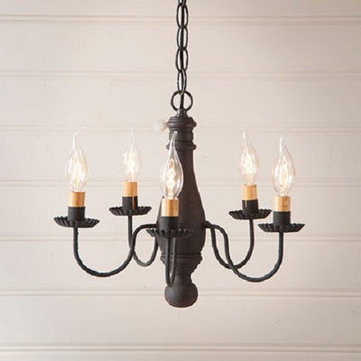 Country Lighting5 Arm WOOD & METAL CHANDELIER Petite Candelabra in 6 Distressed Finishes USAcandelabracandleSaving Shepherd