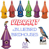 BirdhousesBIRDHOUSE with BIRD FINIAL - 7 Vibrant Colors with Copper Trim & Accentsbirdbird houseSaving Shepherd