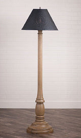 Floor LampWOODSPUN COLONIAL FLOOR LAMP ~ "Americana Pearwood" Textured Finish with Punched Tin Shadefloor lampfloor lightSaving Shepherd