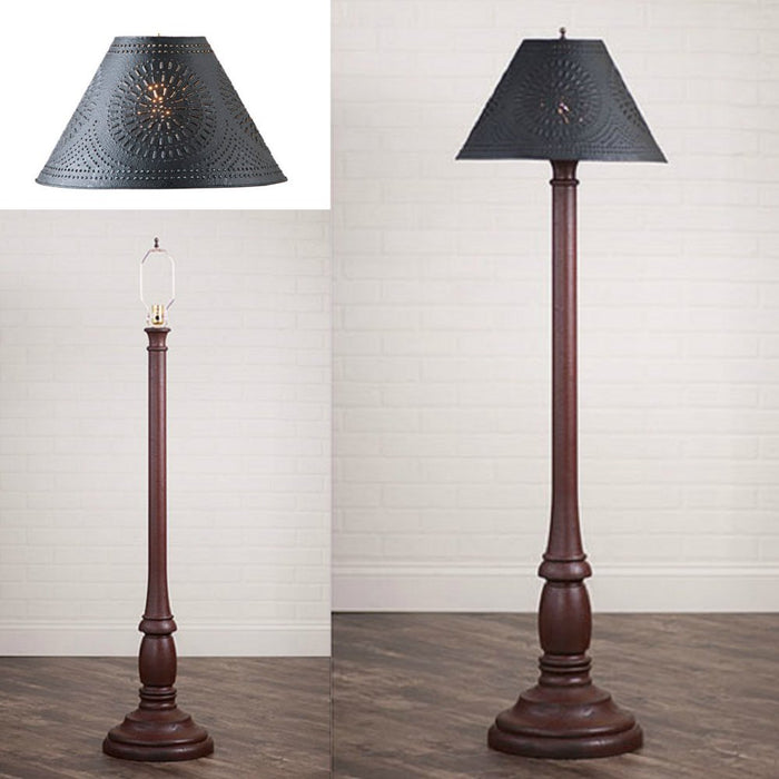 Floor Lamp WOODSPUN COLONIAL FLOOR LAMP ~ "Americana Red" – Saving Shepherd