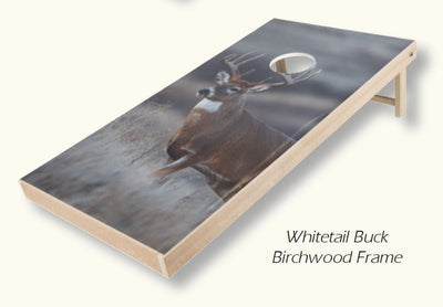 Cornhole Bag TossWHITETAIL DEER BUCK CORNHOLE - Deluxe Poly Lumber Game Setcornholefun & gamesSaving Shepherd