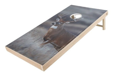 Cornhole Bag TossWHITETAIL DEER BUCK CORNHOLE - Deluxe Poly Lumber Game Setcornholefun & gamesSaving Shepherd