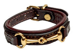 Handtooled LeatherPADDED LEATHER HORSE BRACELET - 6 Colors with Equestrian Snaffle Bit & BuckleAmishbraceletSaving Shepherd