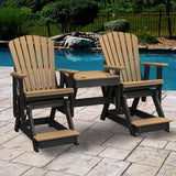 Adirondack Chair2 ADIRONDACK GLIDER BALCONY CHAIRS with TABLE - Tandem 4 Season Set in 6 ColorsAdirondackchairSaving Shepherd