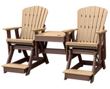 Adirondack Chair2 ADIRONDACK GLIDER BALCONY CHAIRS with TABLE - Tandem 4 Season Set in 6 ColorsAdirondackchairSaving Shepherd
