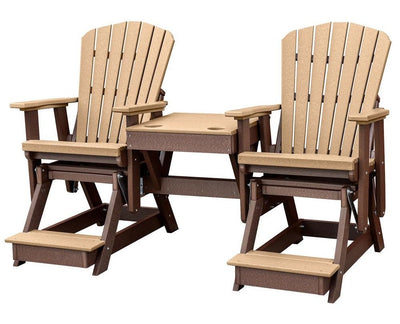 Adirondack Chair2 ADIRONDACK GLIDER BALCONY CHAIRS with TABLE - Tandem 4 Season Set in 6 ColorsAdirondackchairSaving Shepherd