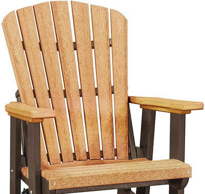 Adirondack Chair2-TONE ADIRONDACK GLIDER CHAIR - Fan Back All-Season Poly in 6 ColorsAdirondackchairchairsCedar & BlackSaving Shepherd