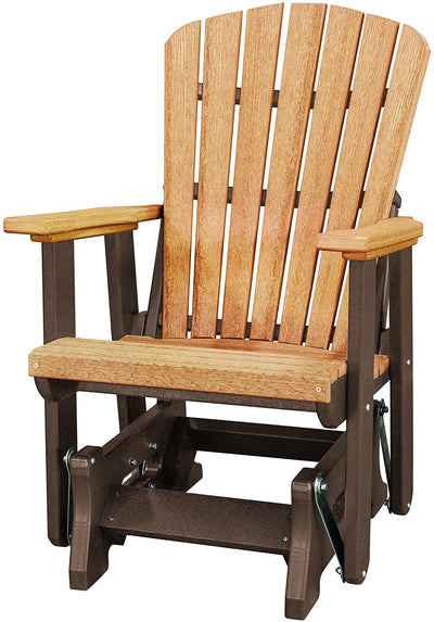 Adirondack Chair2-TONE ADIRONDACK GLIDER CHAIR - Fan Back All-Season Poly in 6 ColorsAdirondackchairchairsCedar & Tudor BrownSaving Shepherd