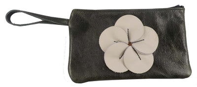 Clutch PurseLEATHER FLOWER CLUTCH - Amish Handmade in USA - 10 COLORSAmishbagSaving Shepherd