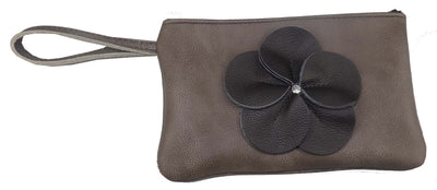 Clutch PurseLEATHER FLOWER CLUTCH - Amish Handmade in USA - 10 COLORSAmishbagSaving Shepherd