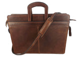 Leather Briefcase Messenger BagLEATHER BRIEFCASE & MESSENGER BAG ~ Adjustable Shoulder Strap Retractable Handles & MoreAmishbackpackSaving Shepherd