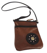 PurseDURANGO CROSSBODY LEATHER SHOULDER BAG PURSE with Country Western Star Handmade in USAAmishbagcarryDark BrownSaving Shepherd