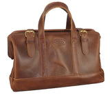 Large LEATHER HANDBAG ~ Travel Duffle & Carry On Bag - USA Handmade