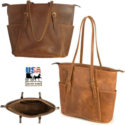 PurseLARGE "COLUMBIAN" LEATHER SHOULDER TOTE BAG & PURSE Amish Handmade in USAAmishbagSaving Shepherd