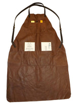 DELUXE APRON ~ Soft Leather Adjustable w/ 4 Chest & Waist Pockets