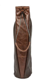 Wine AccessoriesLEATHER WINE BAG ~ Amish Handmade 2 Tone Soft Cowhide with Cinch TopAmishbagbottleFriends Are ForeverSaving Shepherd