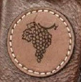 Wine AccessoriesLEATHER WINE BAG ~ Amish Handmade 2 Tone Soft Cowhide with Cinch TopAmishbagbottleGrapesSaving Shepherd