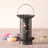 Country LightingPUNCHED TIN WAX TART WARMER Handmade COUNTRY STARS Pattern Electric Accent Light in 3 Finishesaccentaccent lightSaving Shepherd