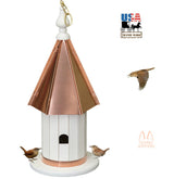 Hanging Wren Birdhouse - Copper Steeple Roof & Trim Bird House