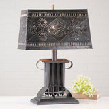 Country LightingCANDLE MOLD TIN TABLE LAMP with Rectagular Punched Tin Shade & 3-Way Switchcandlecandle moldSaving Shepherd