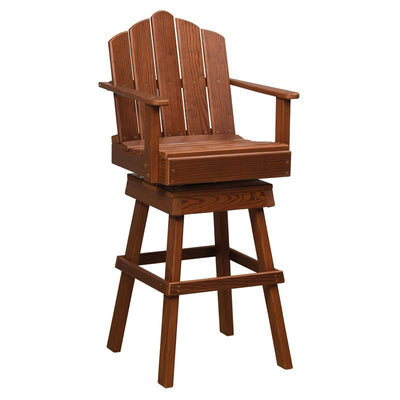 ChairsCAPTAIN'S SWIVEL CHAIR - Amish Red Cedar Outdoor Bistro ArmchairchairchairsSaving Shepherd