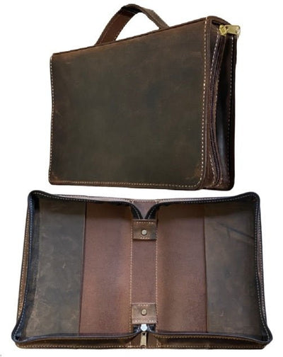 Bible CoverBIBLE CASE - Stitched Full Grain Leather Zippered Book HolderbiblebookSaving Shepherd