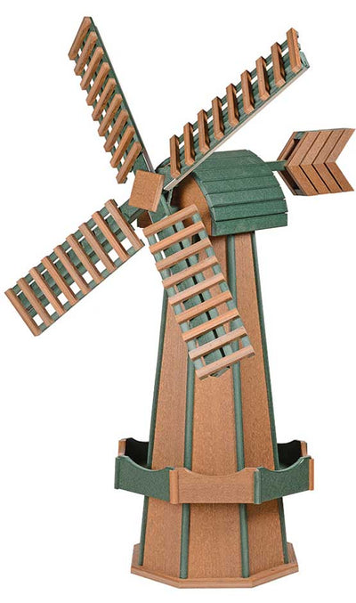 Windmill6½ FOOT JUMBO POLY WINDMILL - Dutch Garden Weather Vane in 22 Colors USAAmishoutdoorweather vaneCedar & Turf GreenSaving Shepherd
