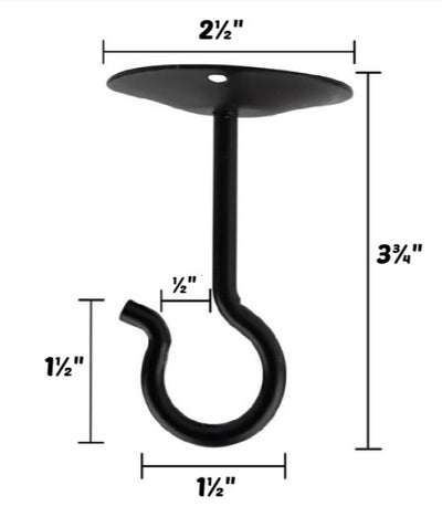 Ceiling HookCEILING HOOK - Amish Handcrafted Wrought Iron Swivel HangerAmish BlacksmithblacksmithSaving Shepherd