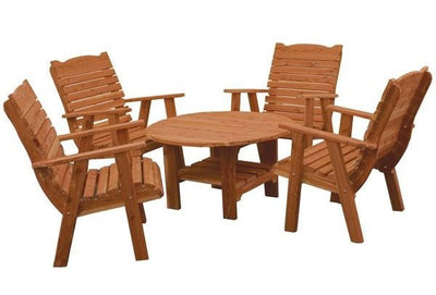 TablesROUND CHAT TABLE - Red Cedar Patio Furniture in 2 SizeschairchairsSaving Shepherd