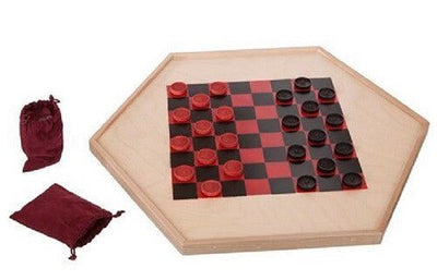 Wooden & Handcrafted Toys2 CLASSIC CHECKER GAMES - Chinese Checkers & Traditional Wood Board with Glass Marblesboardboard gameSaving Shepherd