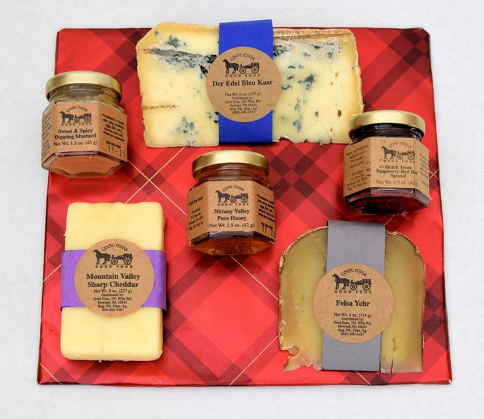 Food Gift BasketsCHEESE MAKER'S GIFT TRAY - 3 Cheeses & 3 CondimentsbundledelicacySaving Shepherd