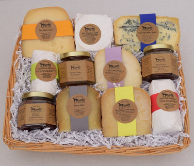 Food Gift BasketsCHEESEMONGER'S COLLECTION - 8 Cheeses 3 Condiments in Gift BasketbundledelicacySaving Shepherd