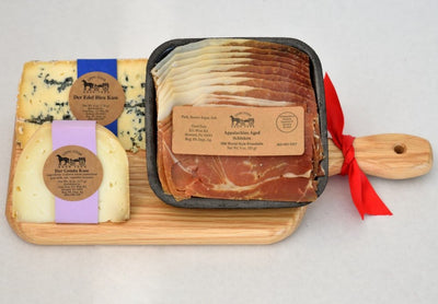 Food Gift BasketsCHEESEMONGER'S HOSTESS GIFT - Gourmet Cheeses & Prosciutto with Handmade Cutting Boardbundledelicacyfarm marketSaving Shepherd